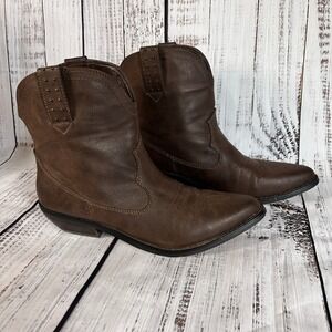 Y2K Miranda Lambert Boots Womens 8.5 M Studded Ankle Booties Western Cowgirl